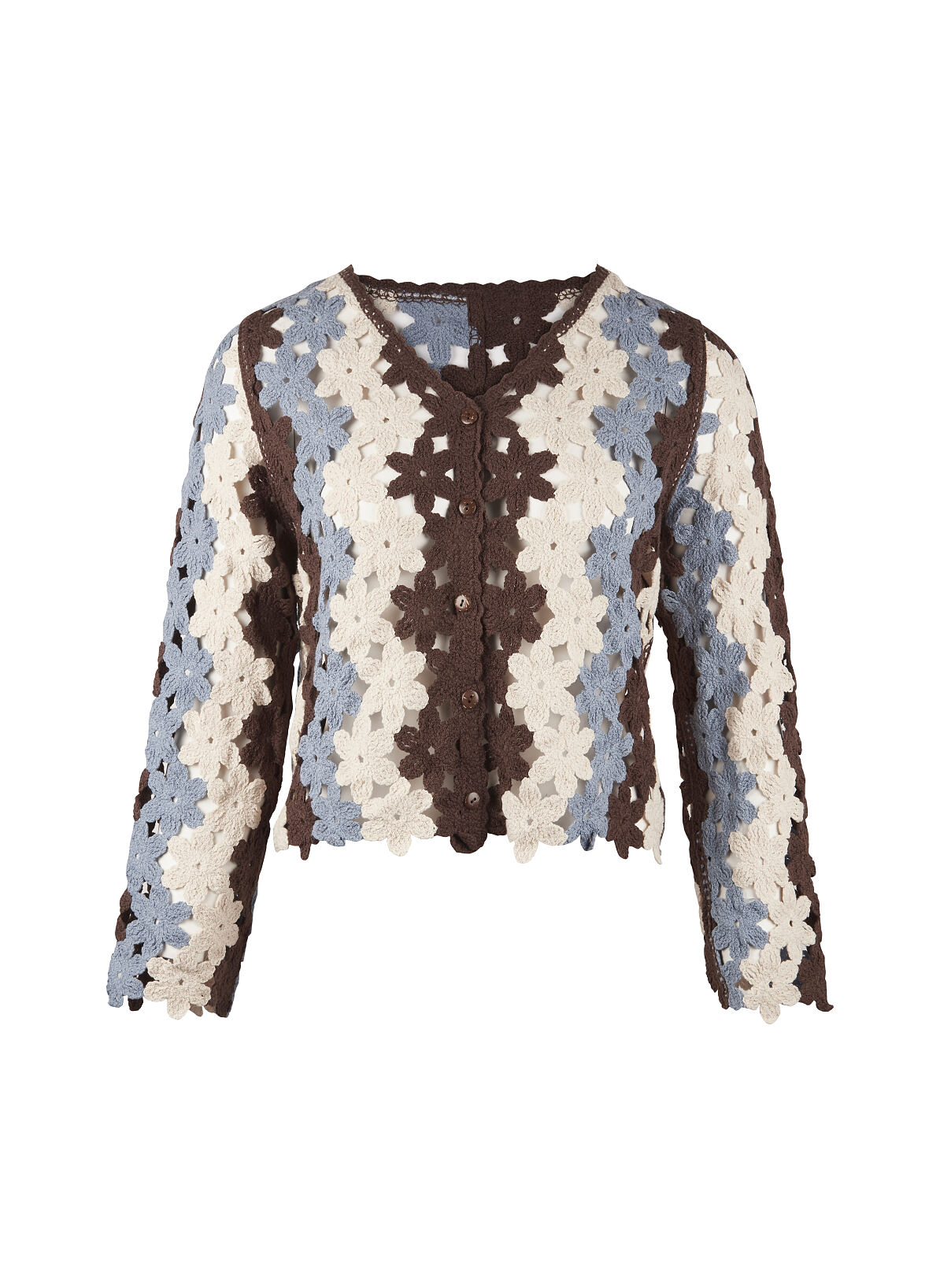 Tk Maxx_Damen_ Häkeltop braun blau_ 24.99€ 