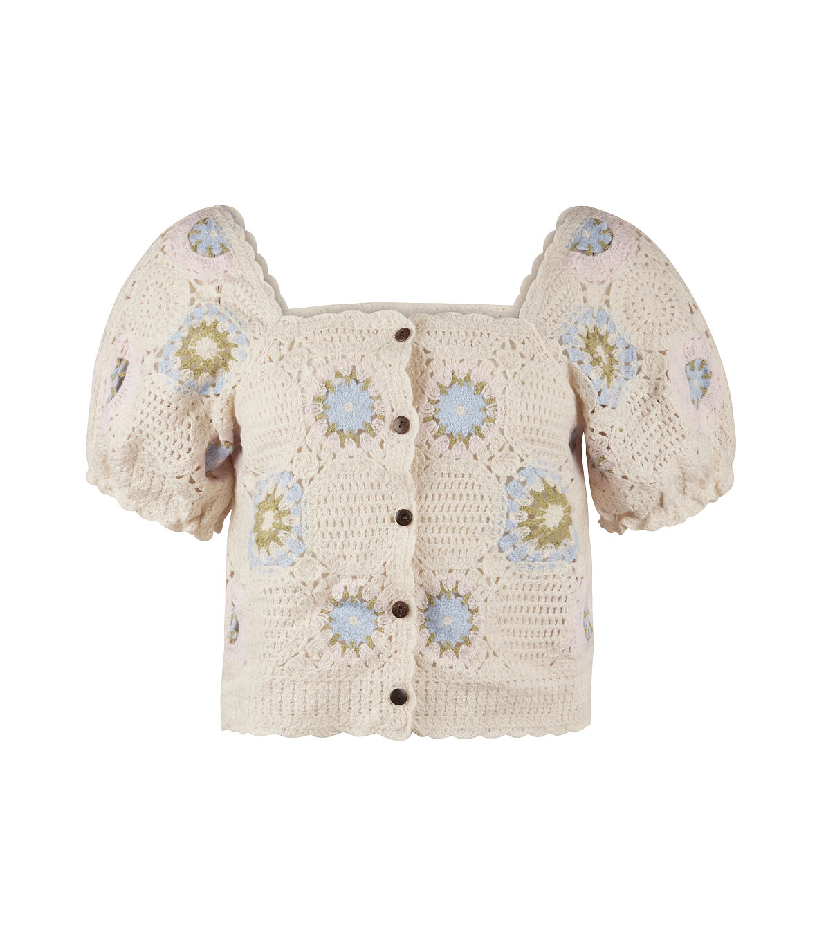 Tk Maxx_Damen_ Häkeltop mit hellblauen und goldenen Details_ 19.99€