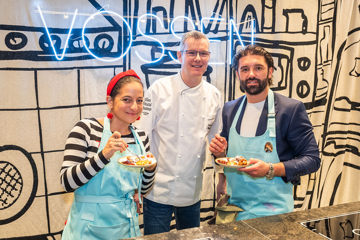 VOSSEN Flavour & Flair Kollektionslaunch Caroline Athanasiadis, Markus Brunner, Dominik Heinrich