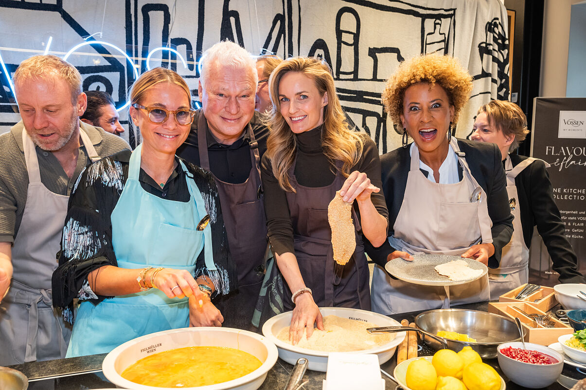 VOSSEN Flavour & Flair Kollektionslaunch Stefan Koubek, Karin Teigl, Toni Polster, Patricia Kaiser, Arabella Kiesbauer