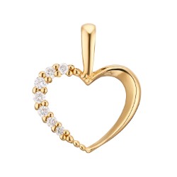 Dorotheum Juwelier_Brillant Anhänger Herz Gold 585