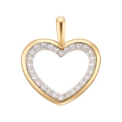 Dorotheum Juwelier_Brillant Anhänger Herz Gold 585