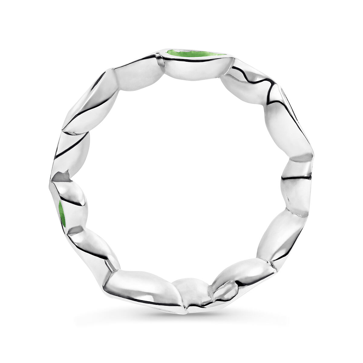 DJ_FARBENFROH_ Ring Sterlingsilber mit Emaille hellgrün_157058_c