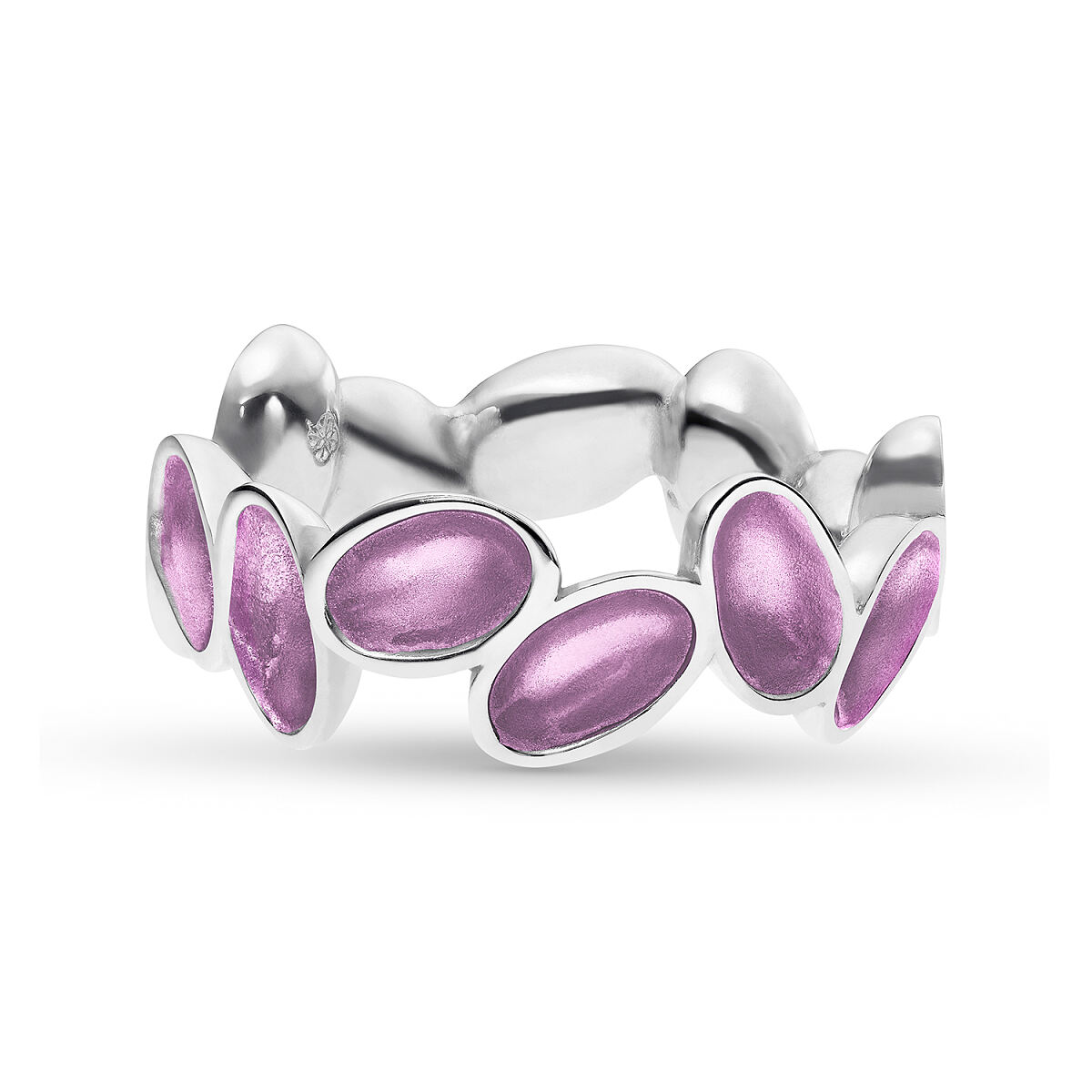 ESbD_FARBENFROH_ Ring Sterlingsilber mit Emaille helllila_157062_a