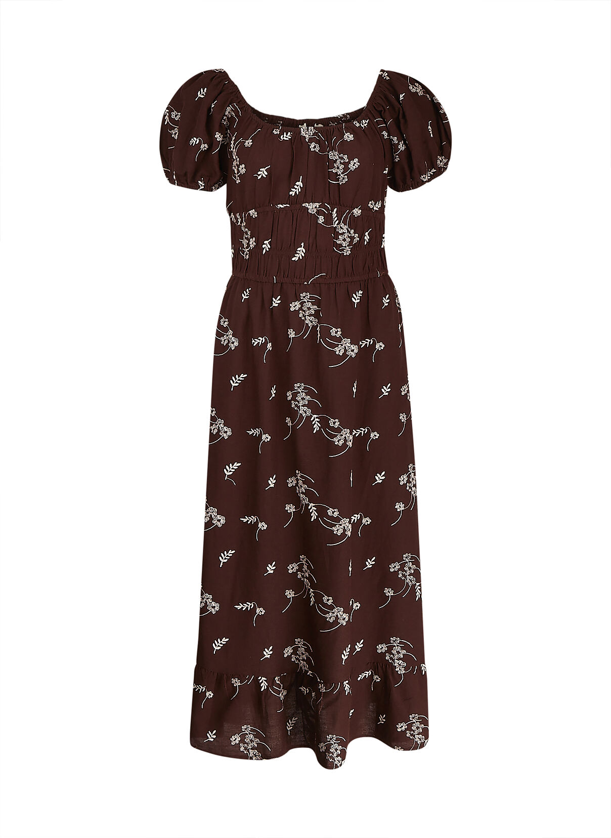 TK Maxx_Damen_braun blumiges kleid_24.99€