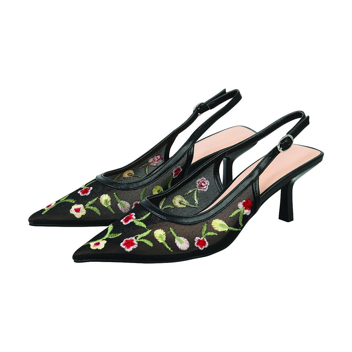 TKMaxx_Schuhe_Damen_schwarz mit BLumenmuster_24,99€