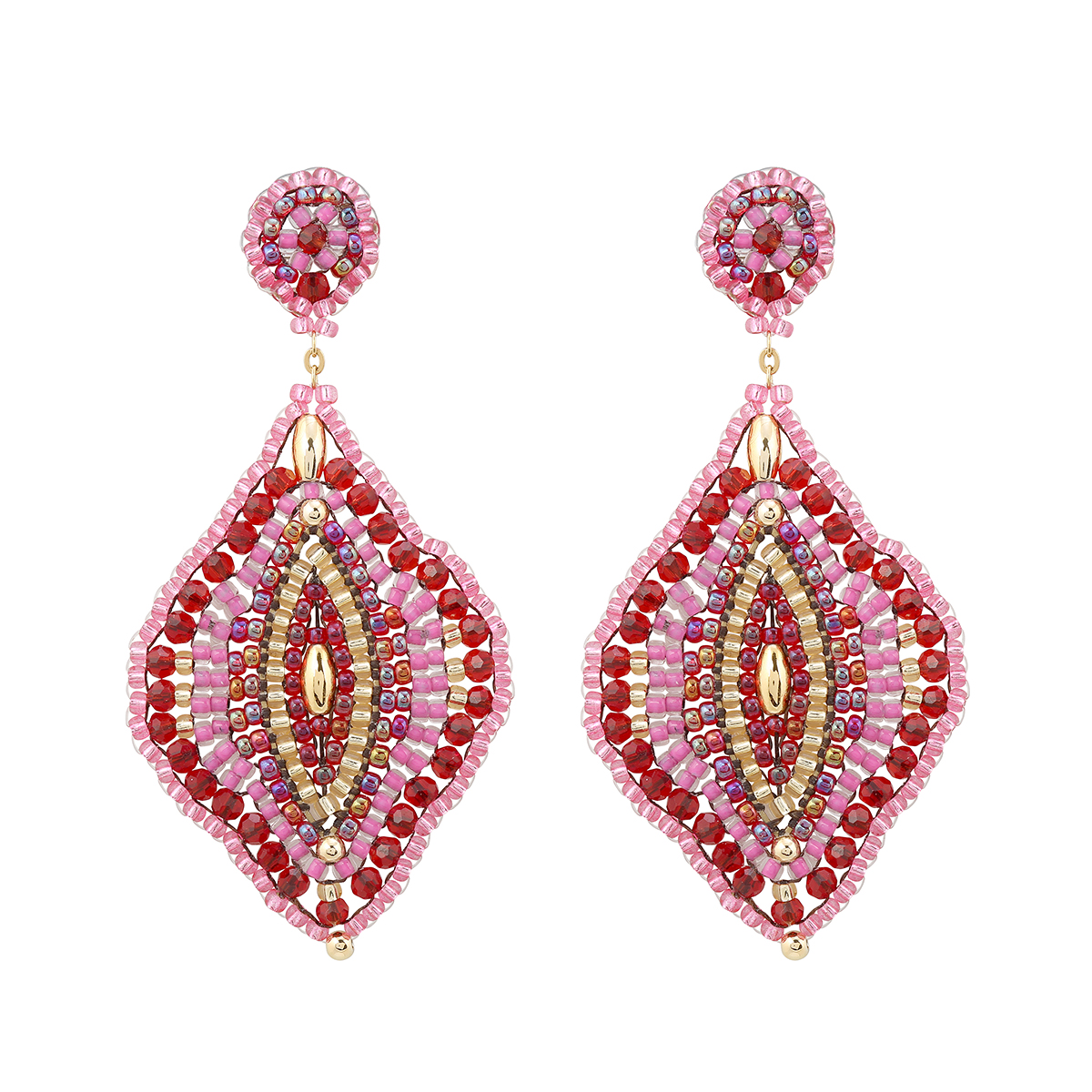 Cajoy Ohrringe Boho Cateye RedPink EUR 119,99_13132391