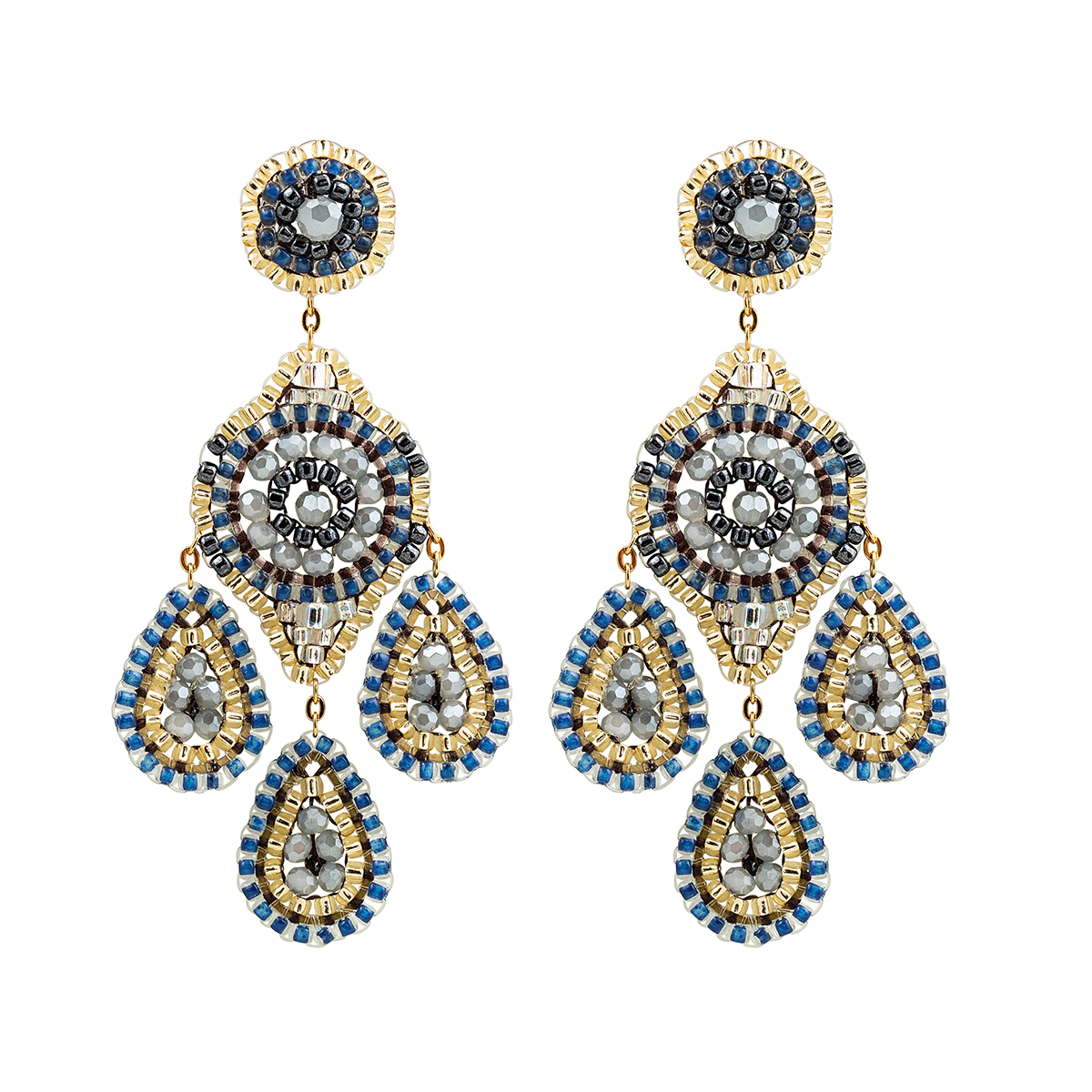 Cajoy Ohrringe Boho 3 Stud Blue EUR 149,99_13132376