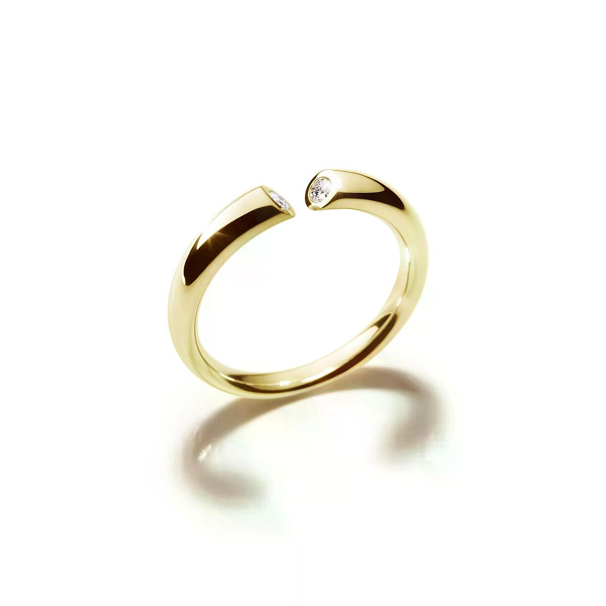 ES Ring DIALOG Gelbgold 585- mit 2 Brillanten zus. 0,08ct. 
