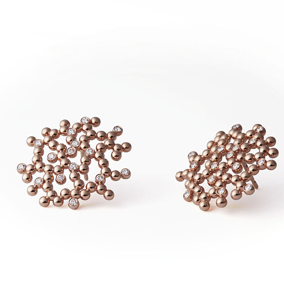 DJ_AURELIA_Ohrstecker groß Roségold 585- mit 30 Brillanten zus. 0,30ct TWvsi