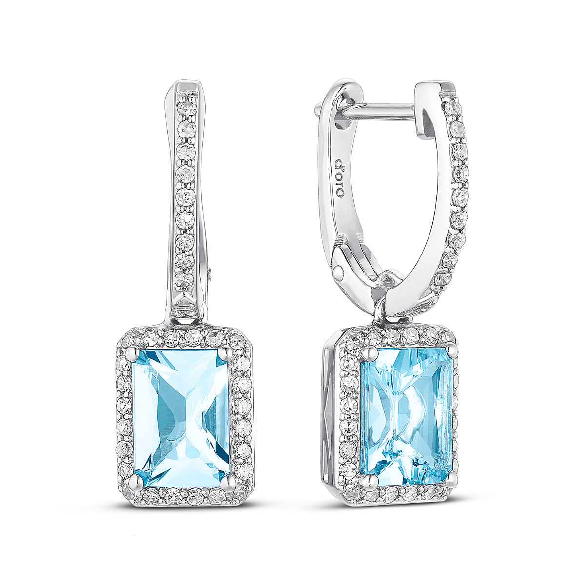 DJ Aquamarin Diamant Weissgold Ohrhänger_192706