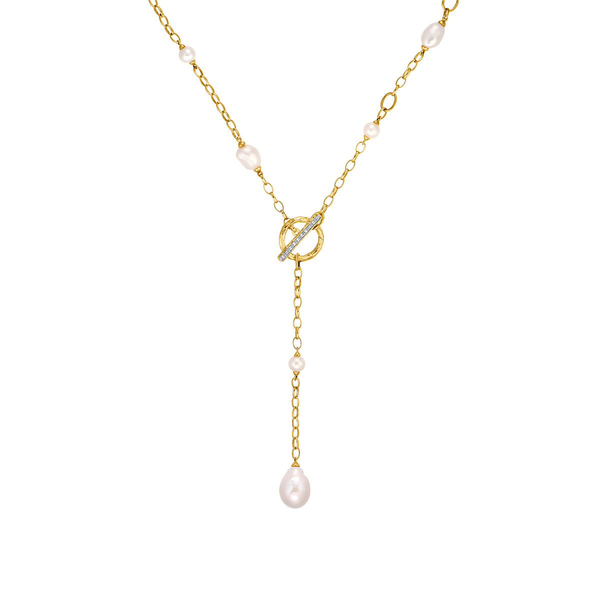 DJ Perlen Topas Collier Silber 925 vergoldet 200069 