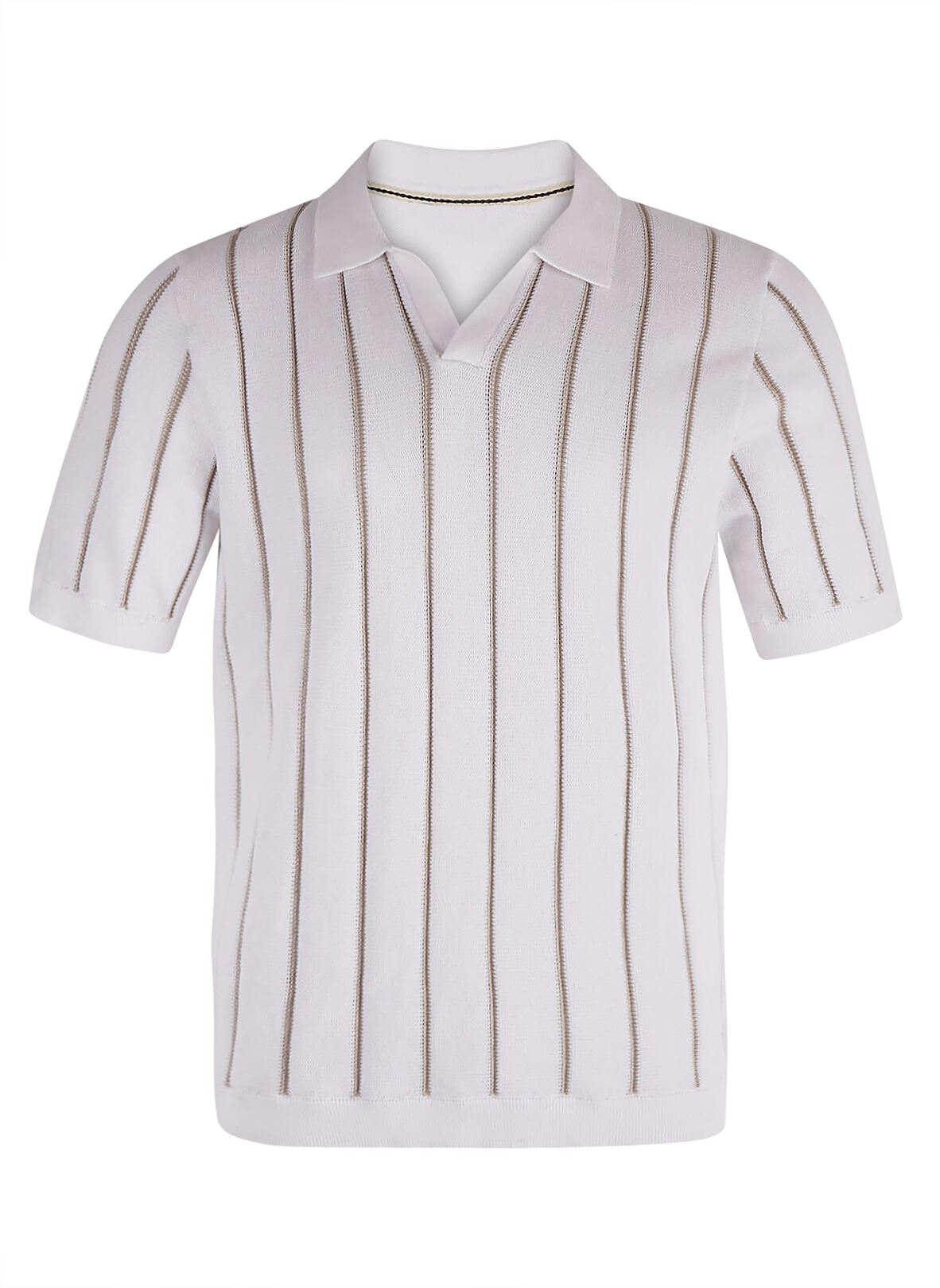 TK Maxx_ Herren_ weiß & braun gestreiftes polo shirt _24.99€