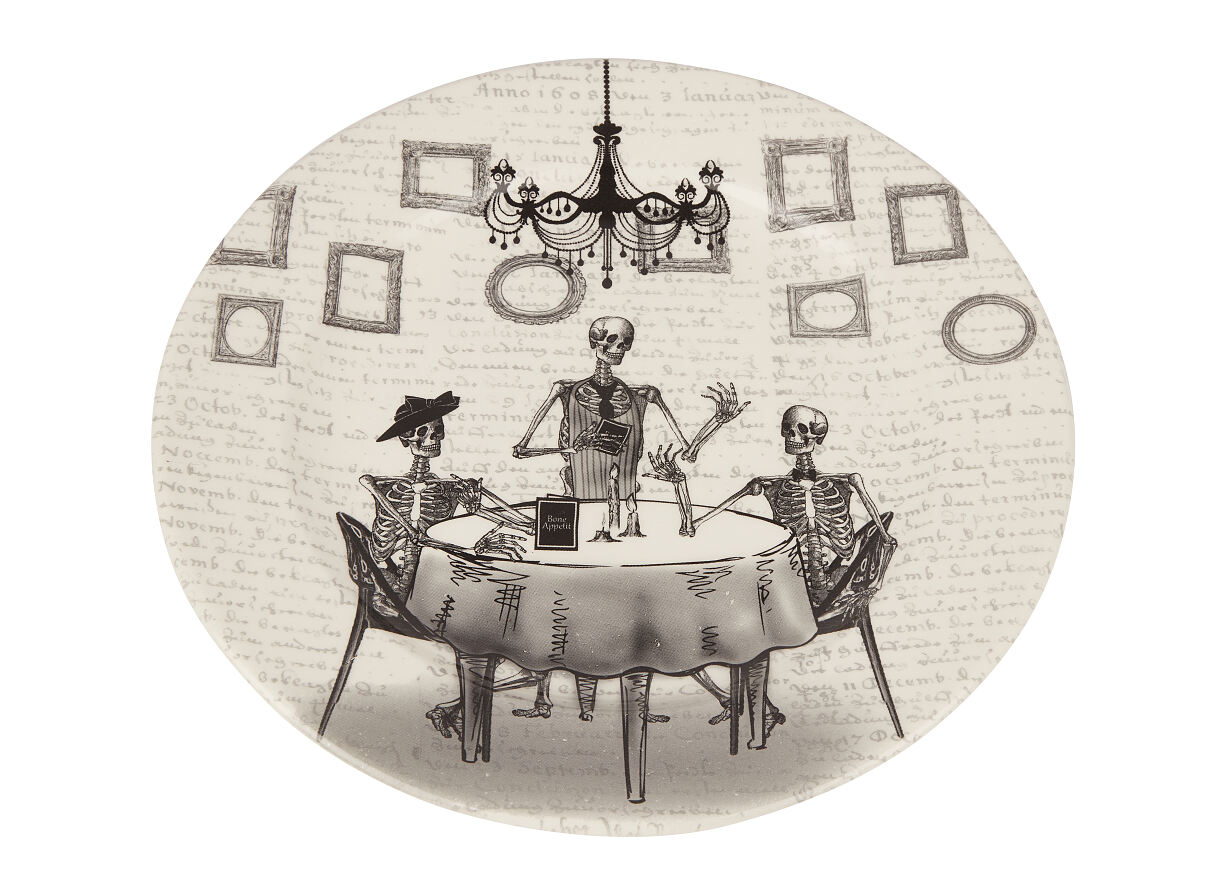 TK Maxx - Halloween Teller mit Skletten €7,99