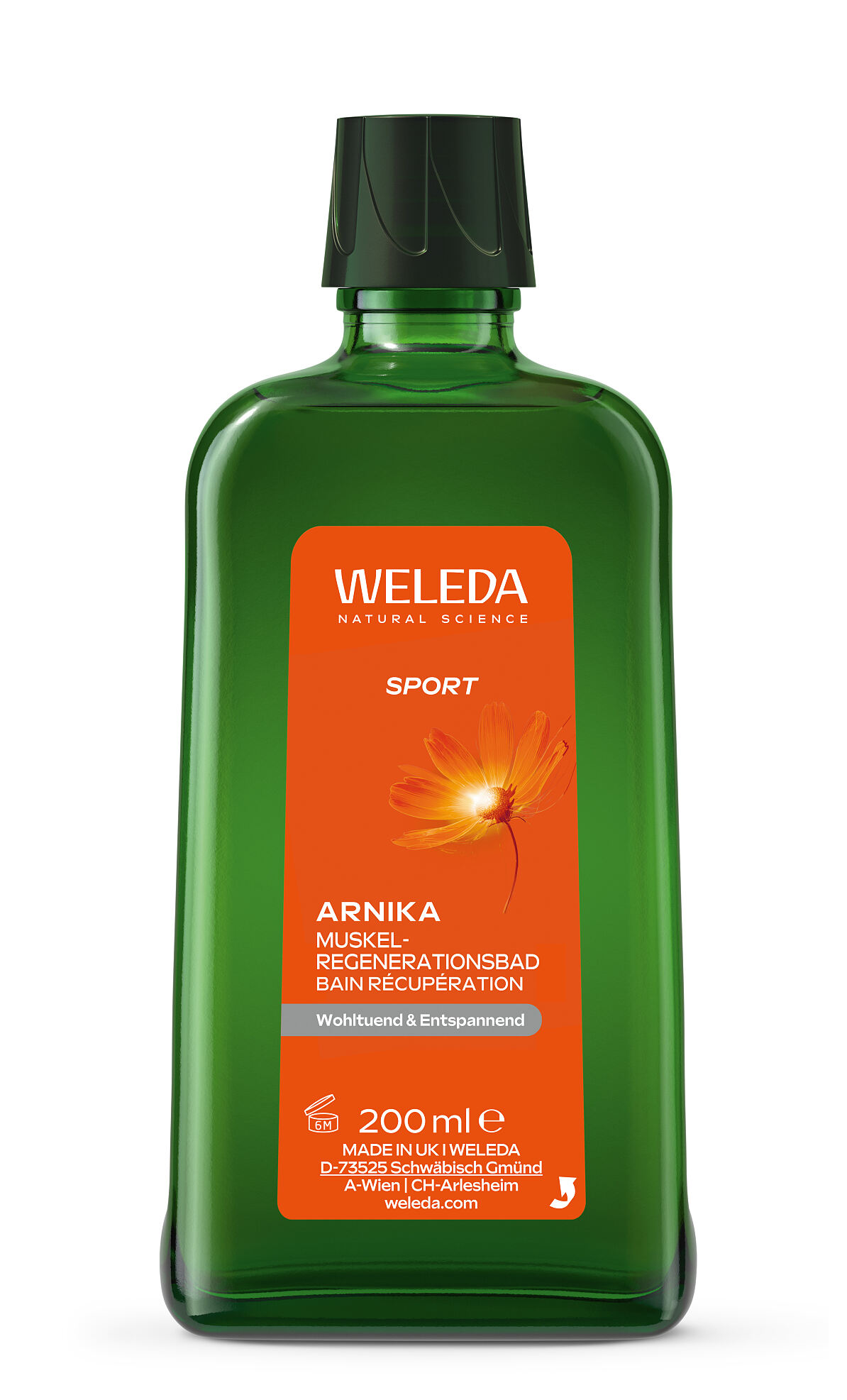 Weleda_Sport & Muskel Regenerationsbad_Arnika_200ml_13,95€