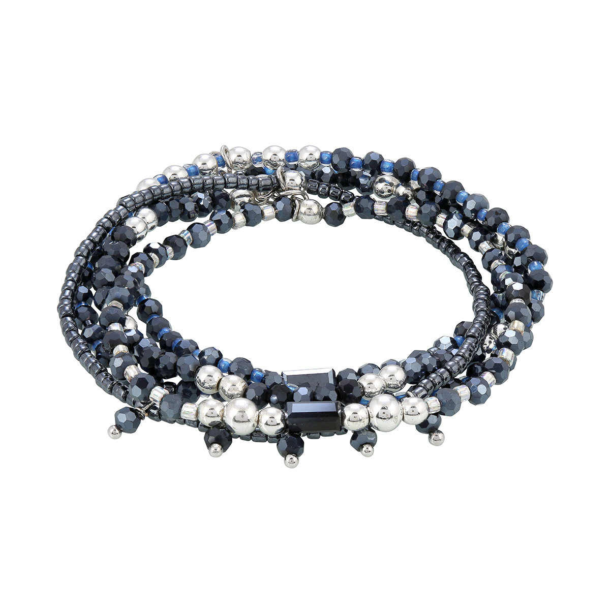 Cajoy_5-fach Armband navy silver_EUR 49,99_13111836