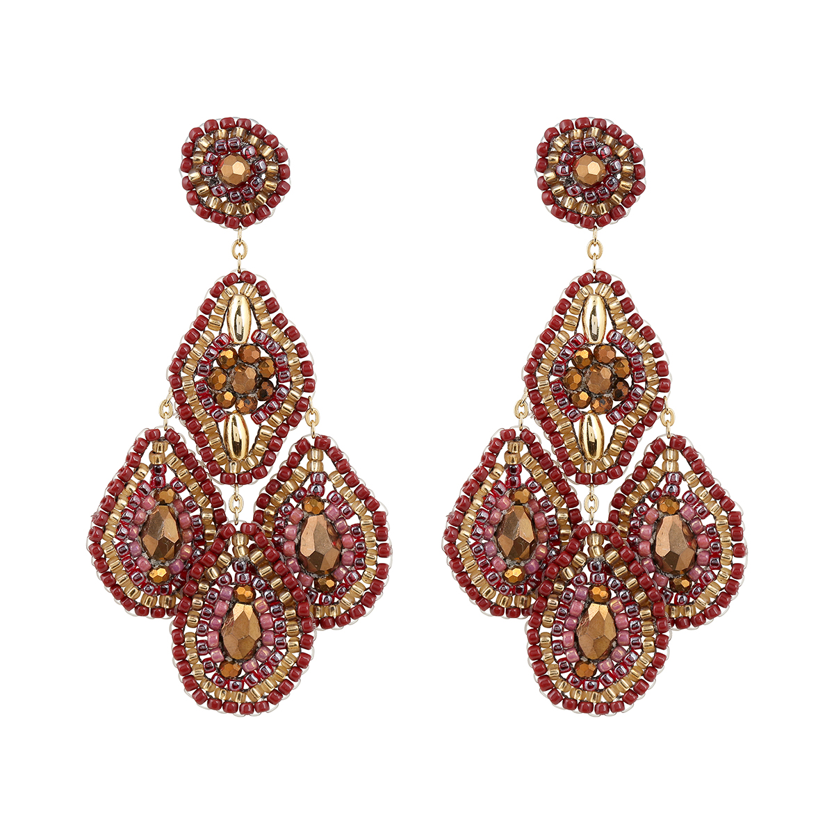 Cajoy_Boho Classics bordeaux gold Ohrringe_EUR 149,99_13132525