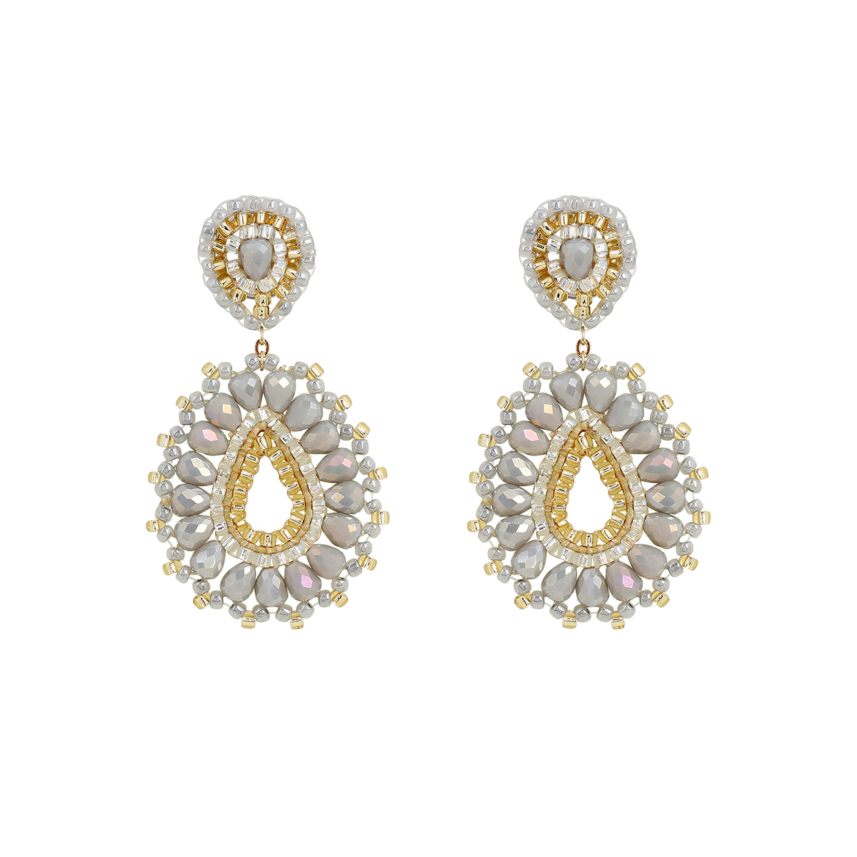 Cajoy_Boho Drop grey gold Ohrringe_EUR 79,99_13132502