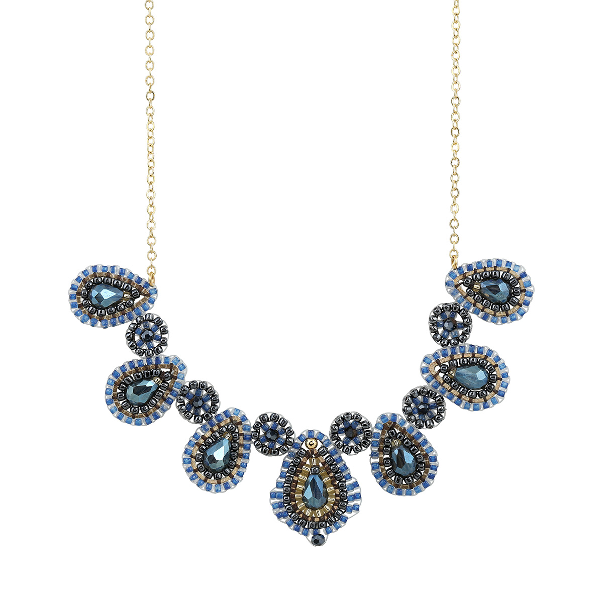 Cajoy_Boho Emerald Kette blue gold_EUR 109,99_13121445