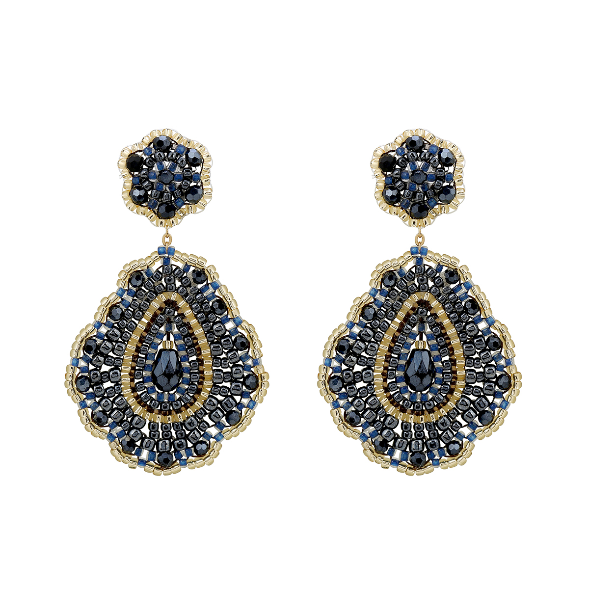 Cajoy_Boho Flower-Tropfen Midnight blue Ohrringe_EUR 119,99_13132579