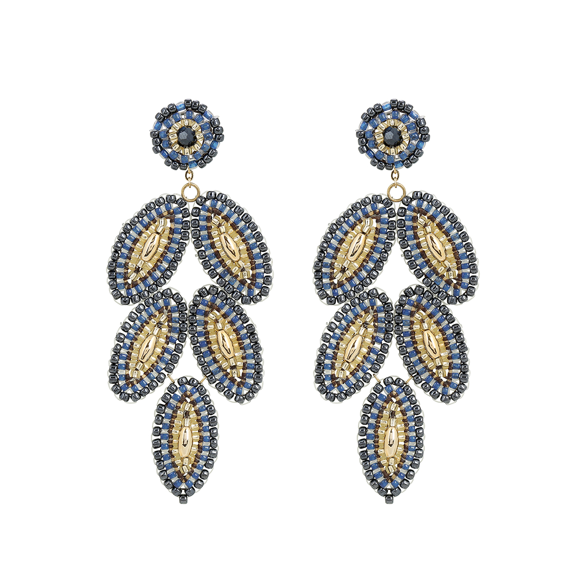 Cajoy_Boho Leaves Midnight blue Ohrringe_EUR 119,99_13132554
