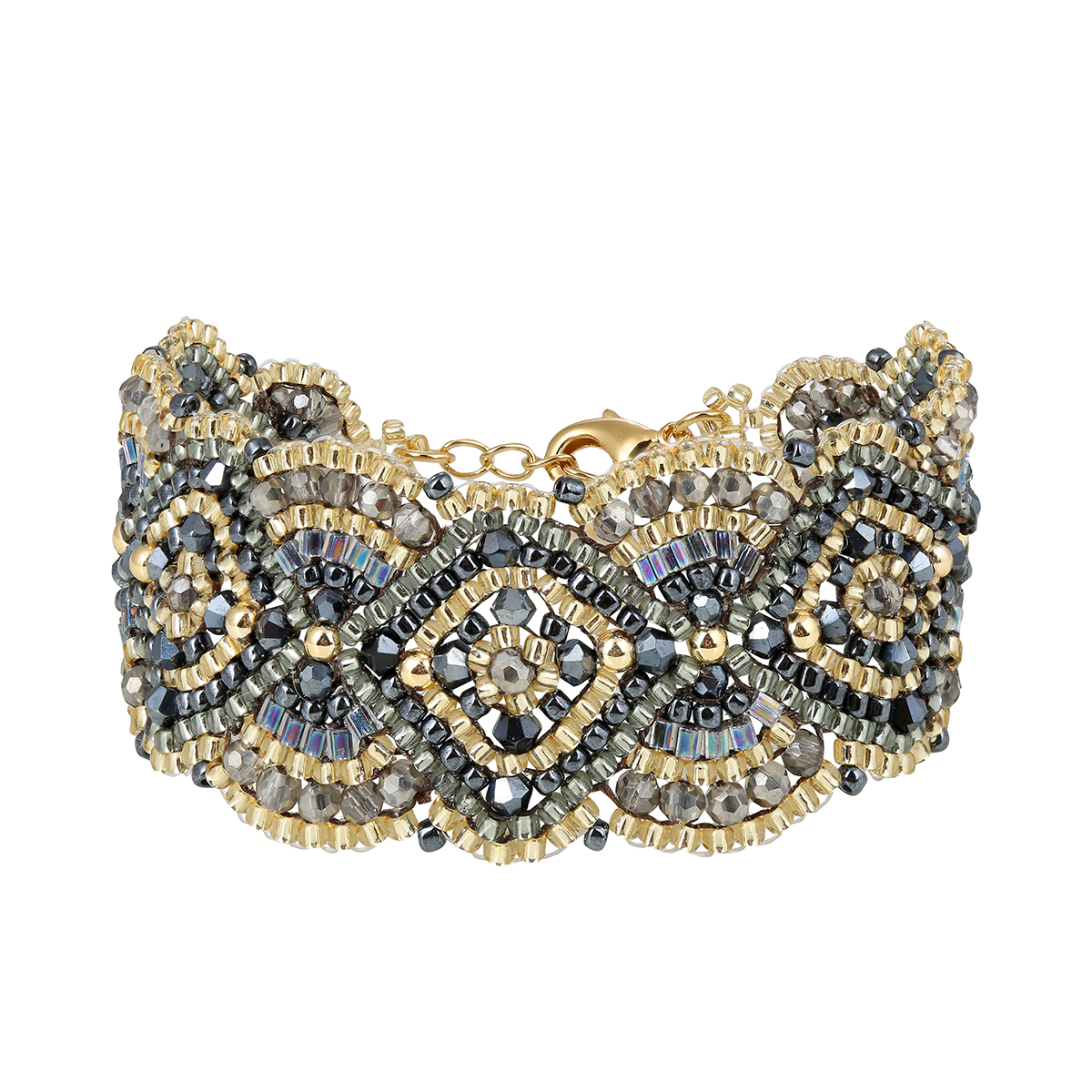 Cajoy_Boho Oriental Bracelet grey gold_EUR 119,99_13111810