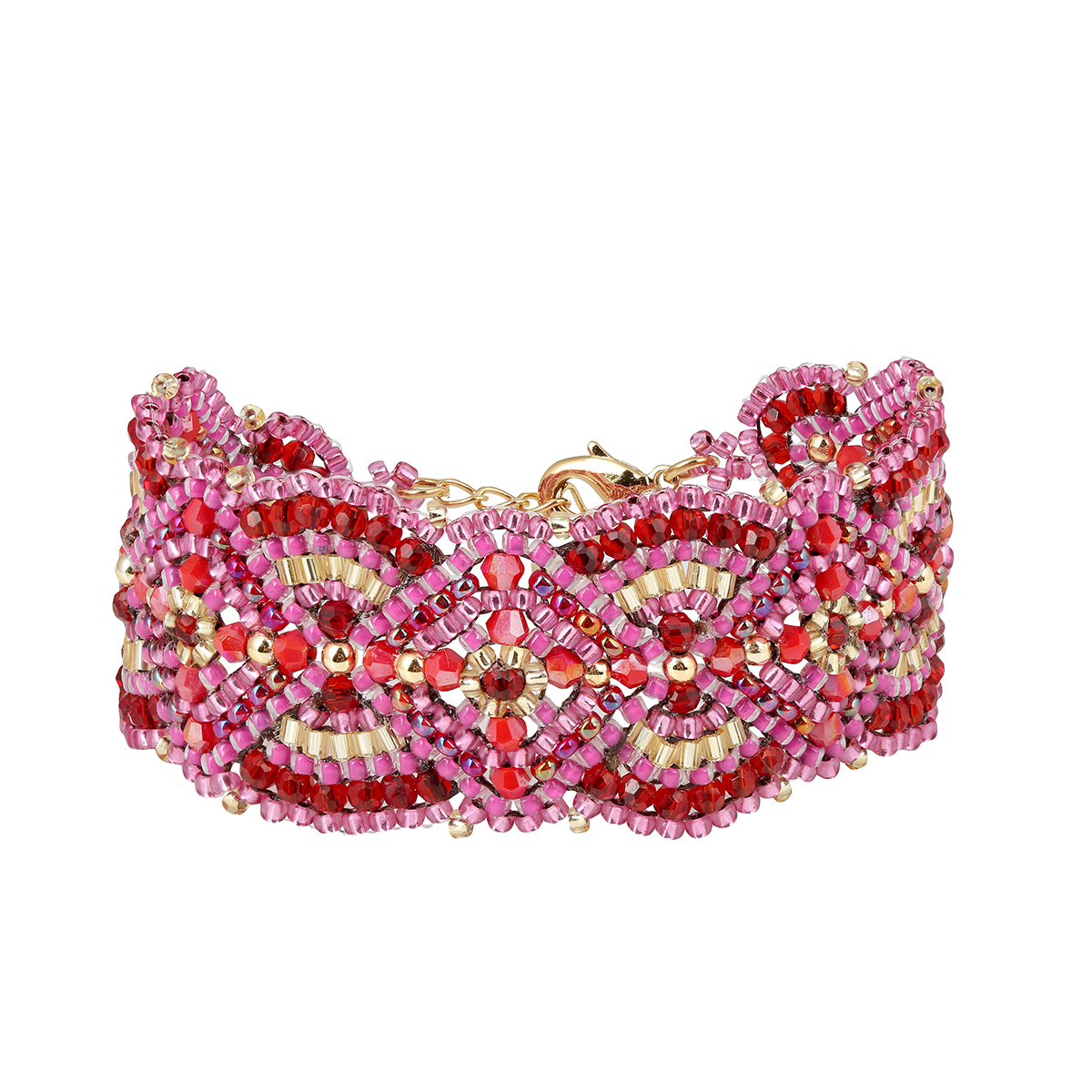 Cajoy_Boho Oriental Bracelet red pink_EUR 119,99_13111808