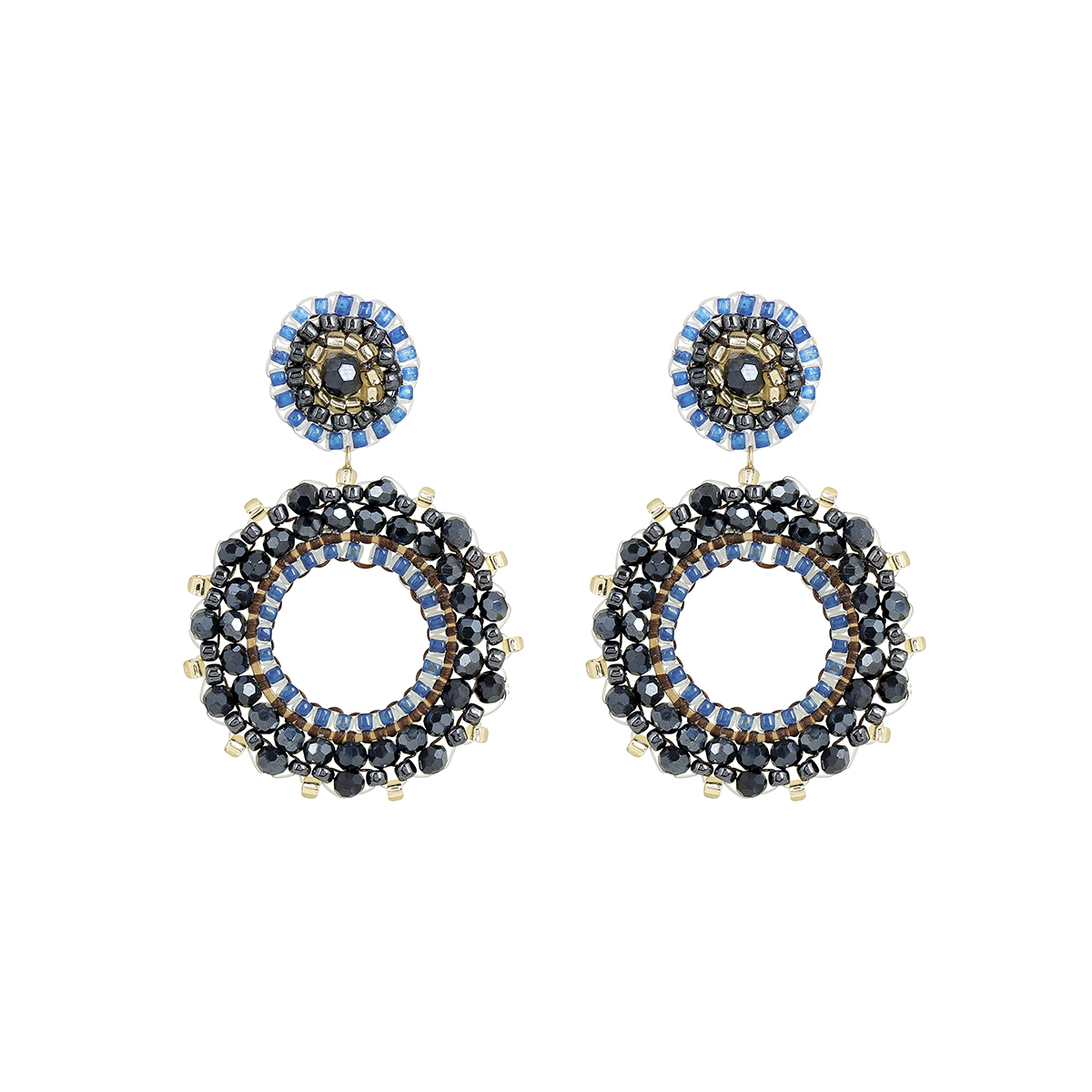 Cajoy_Boho Small Circle Midnight blue Ohrringe_EUR 79,99_13132555