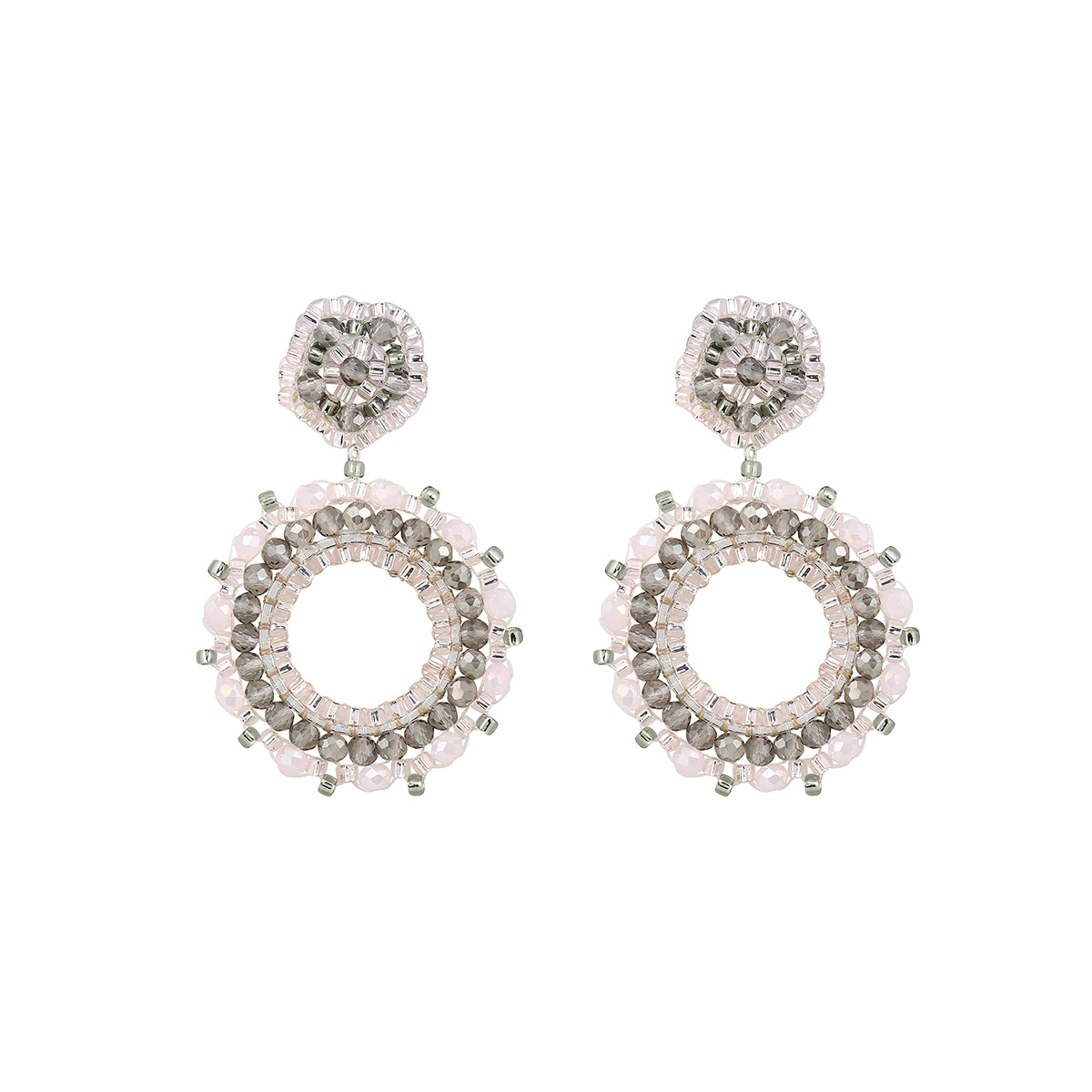 Cajoy_Boho small Circle Powder pink grey Ohrringe_EUR 79,99_13132505