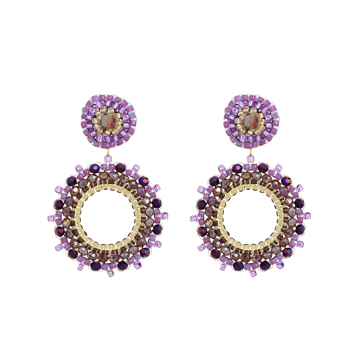 Cajoy_Boho Small Circle vibrant purple Ohrringe_EUR 79,99_13132556
