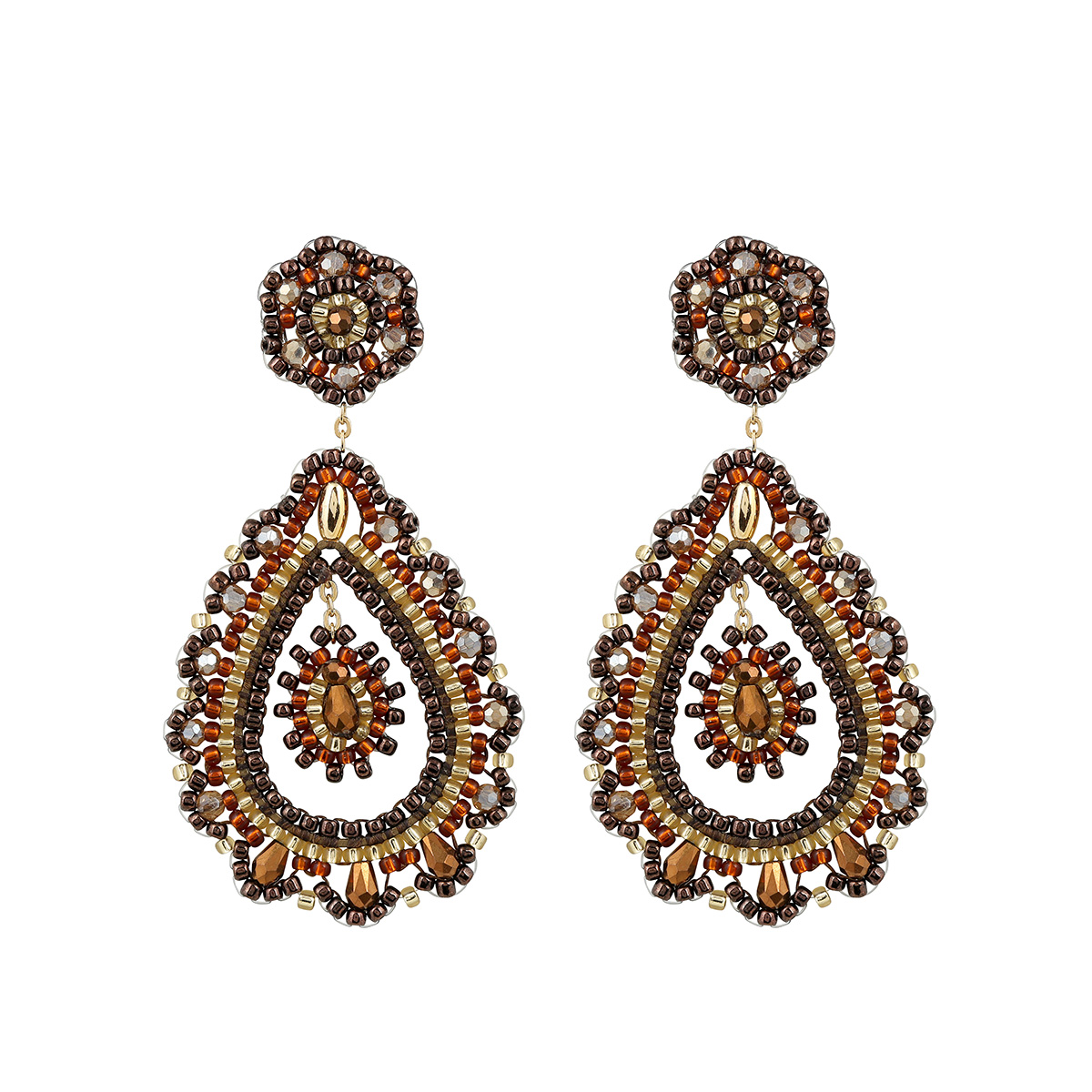 Cajoy_Boho Tropfen brown pendant Ohrringe_EUR 119,99_13132508