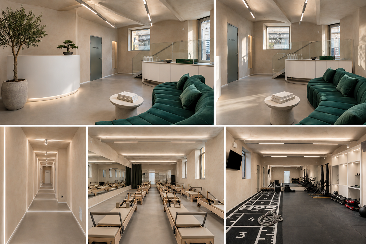 Auf einer Fläche von rund 300 m² verbindet HOS drei unterschiedliche Trainingswelten: Reformer Pilates, HYROX sowie Movement- und Functional-Training