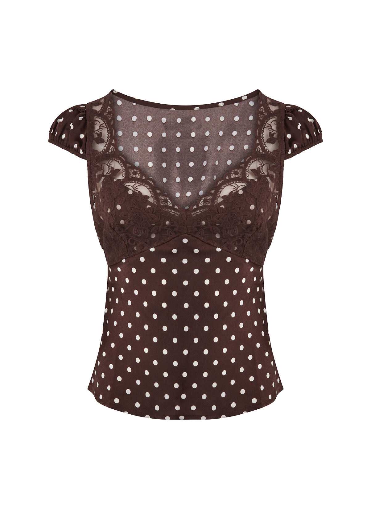 TK Maxx_ Damen_ braun gepunktetes Oberteil_16.99€