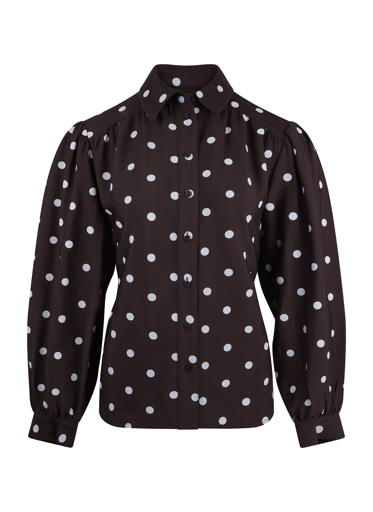 TK Maxx_ Damen_ braun gepunktetes Oberteil_29.99€ (UVP 109.99€)