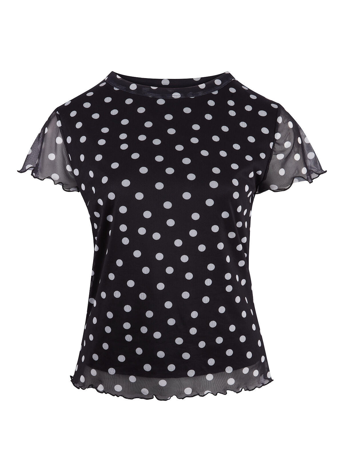 TK Maxx_ Damen_ schwarz-weiß gepunktes Oberteil_16.99€