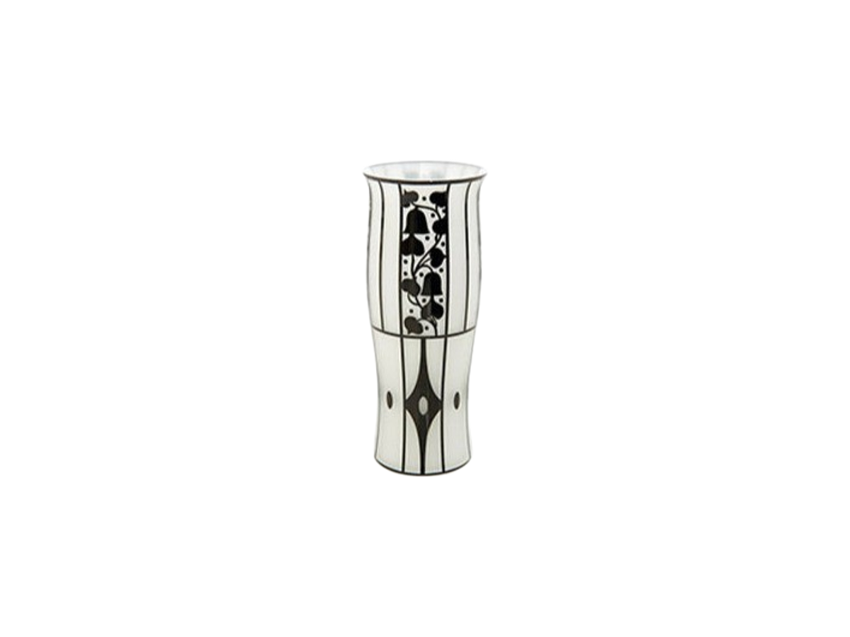 oew_Vase Art Déco Glockenblume schwarz