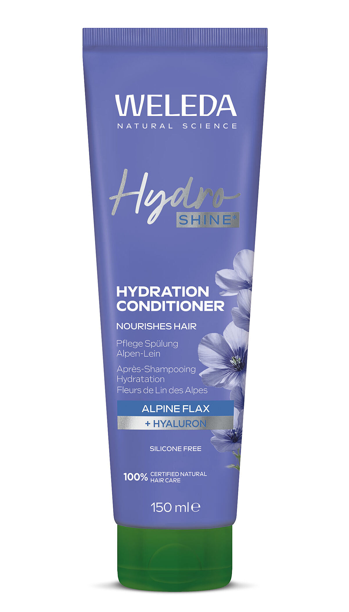 Weleda_Hydra Shine_Pflege Spülung Alpen-Lein_ 250ml_6,95€_ 8,60 CHF