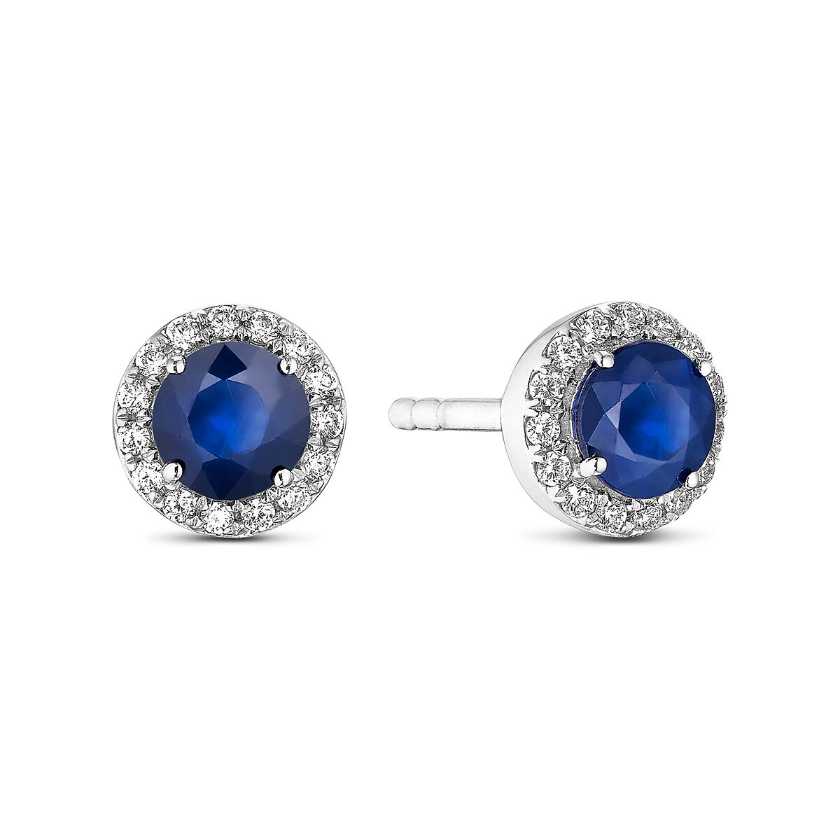 DJ Brillant Saphir Ohrstecker Weißgold 585_202916