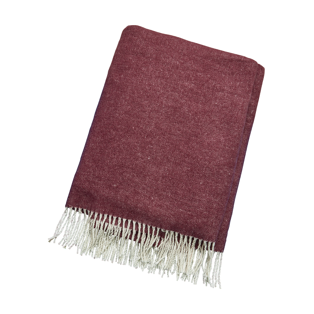 TK Maxx - Burgunderrote Decke mit Fransen €24,99