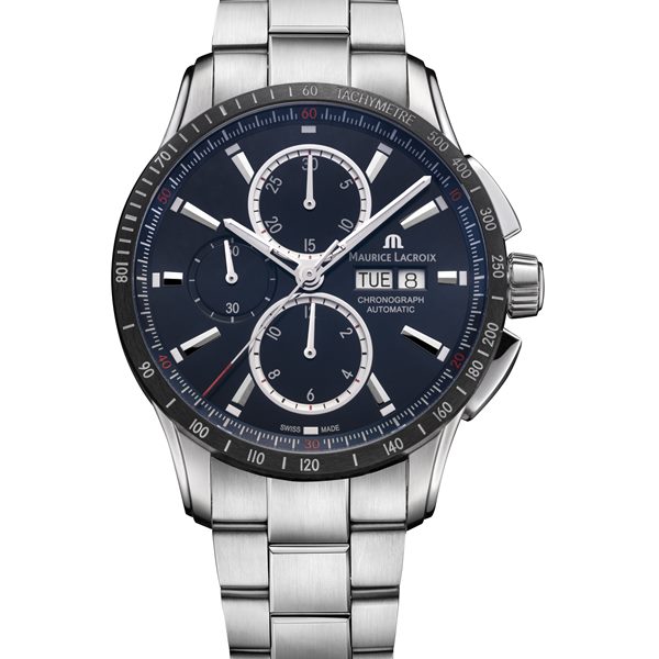 Maurice Lacroix PONTOS S Chronograph Soldat dark blue steel Metallband EUR 3250