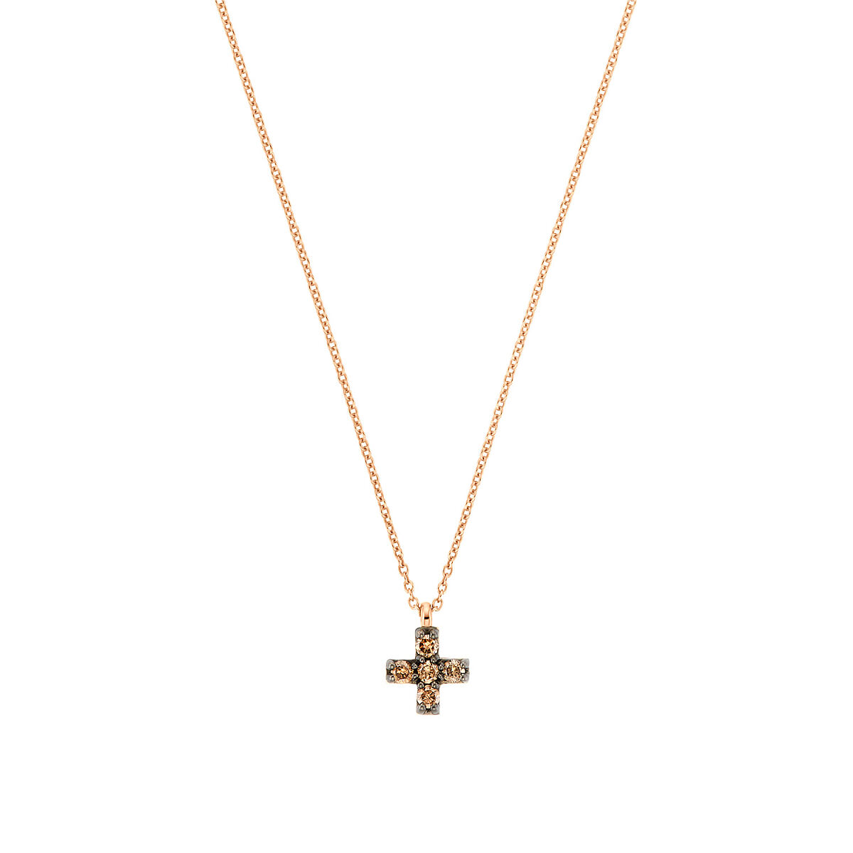 sh!ne by DJ_Brillant Collier Kreuz Roségold 585_EUR 359,00