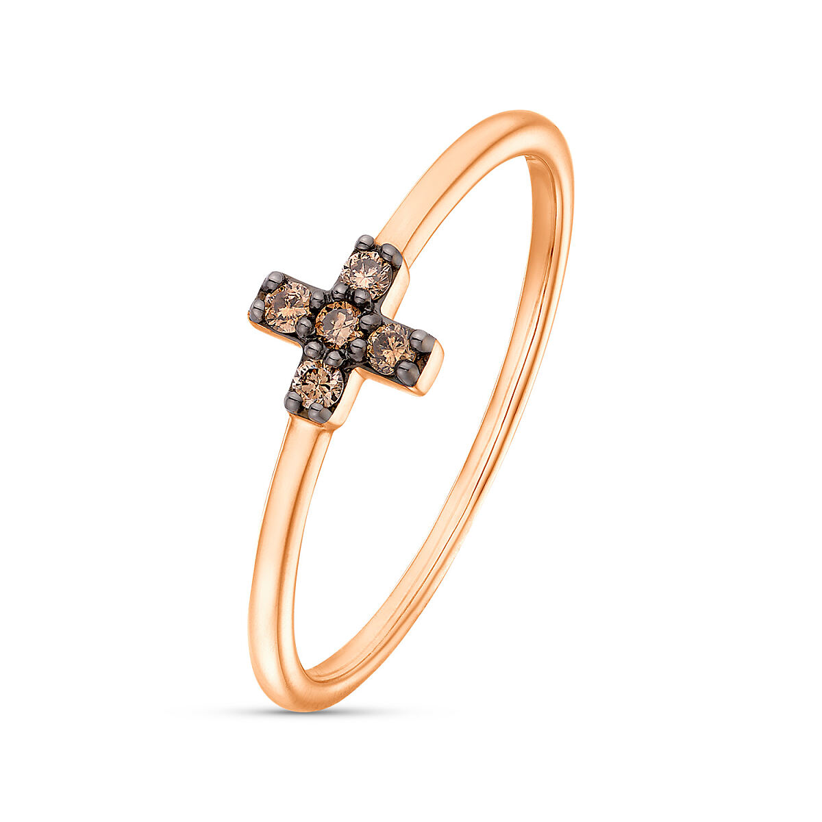 sh!ne by DJ_Brillant Ring Kreuz Roségold 585_EUR 299,00 (1)