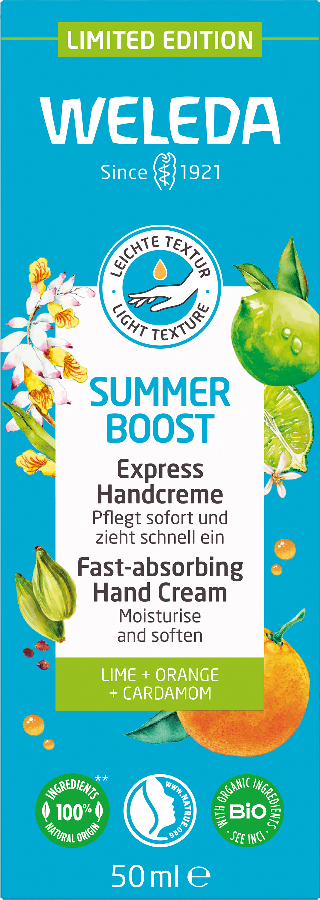 WELEDA_SUMMER BOOST_Express Handcreme_50 ml_UVP € 5,45