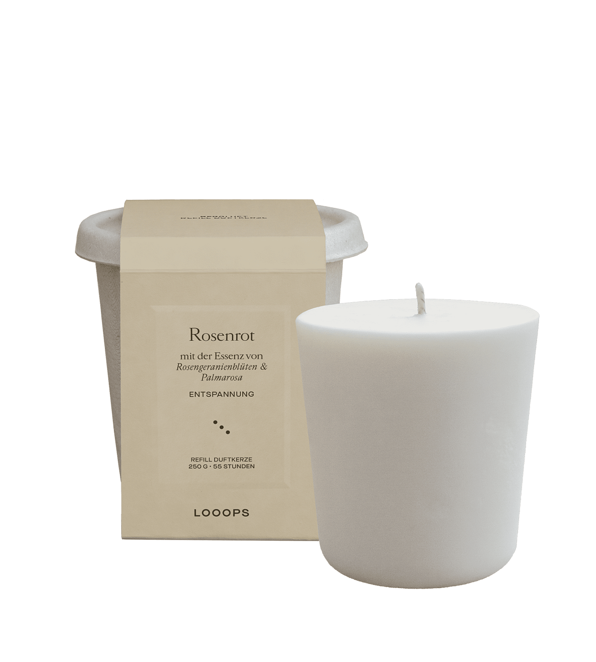 Looops-Refillkerze-250g-Rosenrot+Rohling-32-Euro