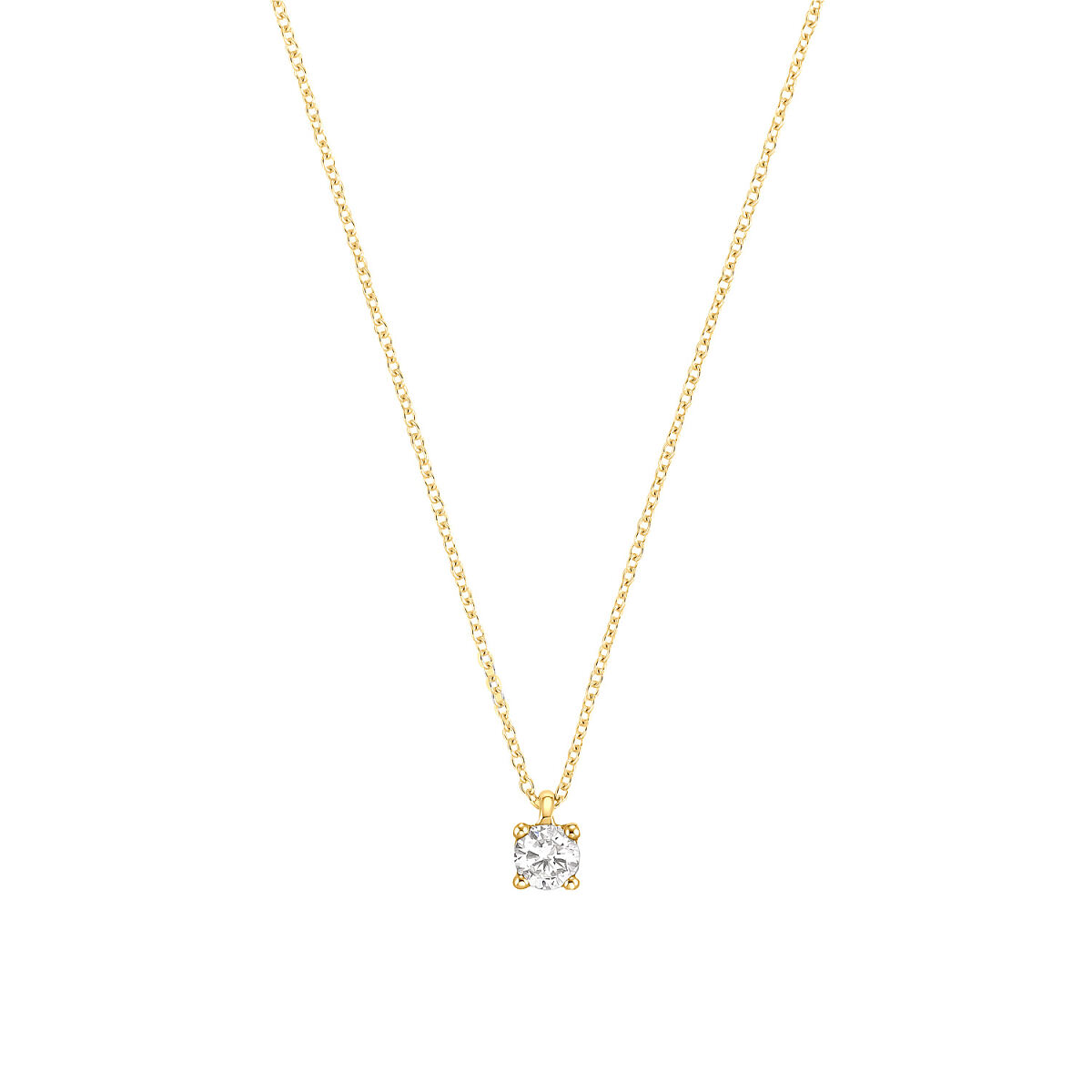 Shine by DJ_Solitär Collier Weißgold 585 Brillant 0,10 ct_499Euro