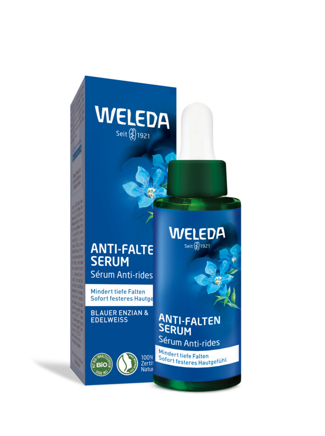 WELEDA ANTI-AGING-LINIE MIT BLAUEM ENZIAN & EDELWEIß FÜR REIFE HAUT_Anti-Falten Serum