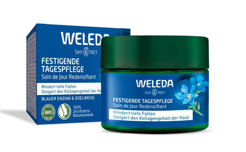 WELEDA ANTI-AGING-LINIE MIT BLAUEM ENZIAN & EDELWEIß FÜR REIFE HAUT_Festigende Tagespflege