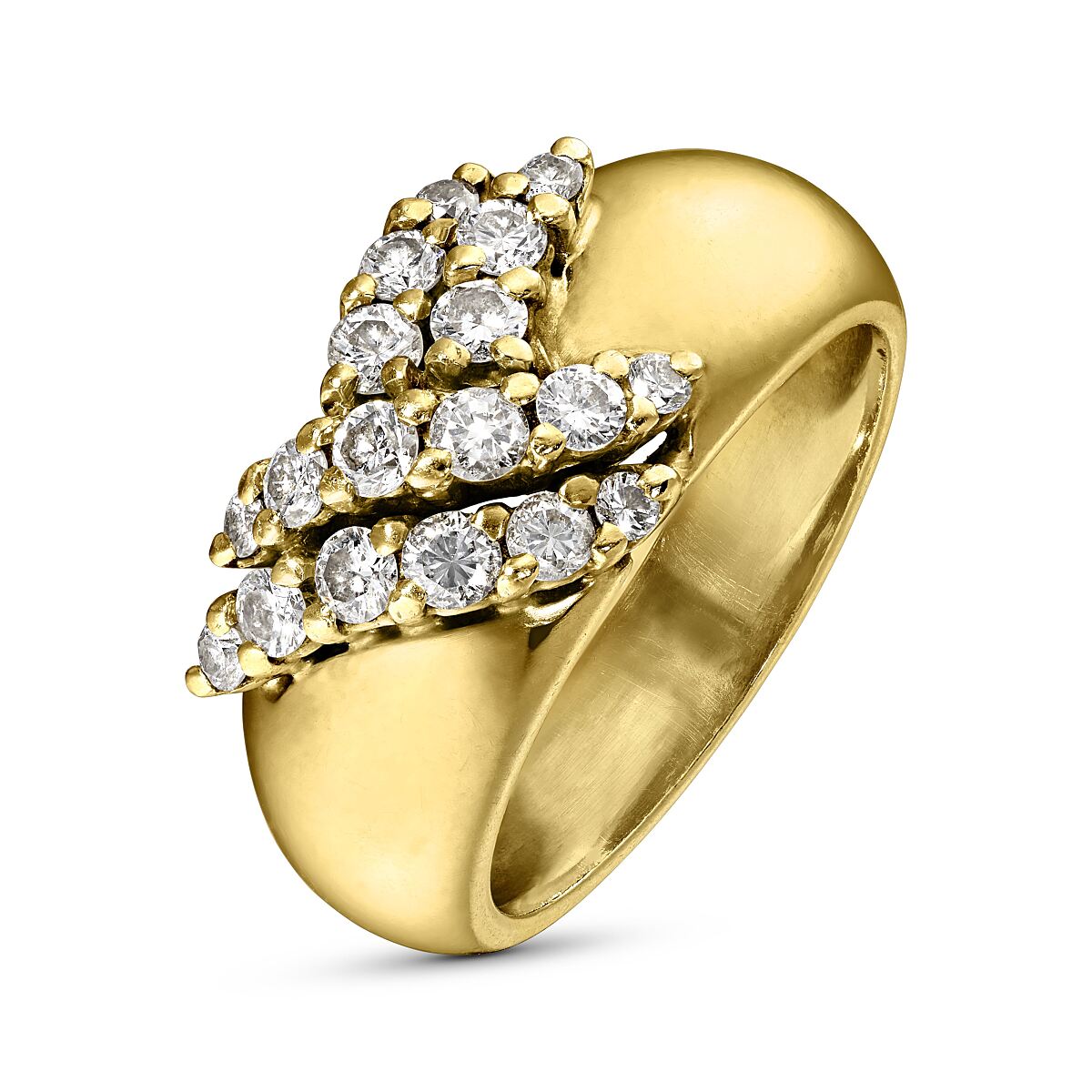 DJ Vintage  Ring  Gold 750,   Brillanten, zus. ca. 0,75 ct.   485-022249