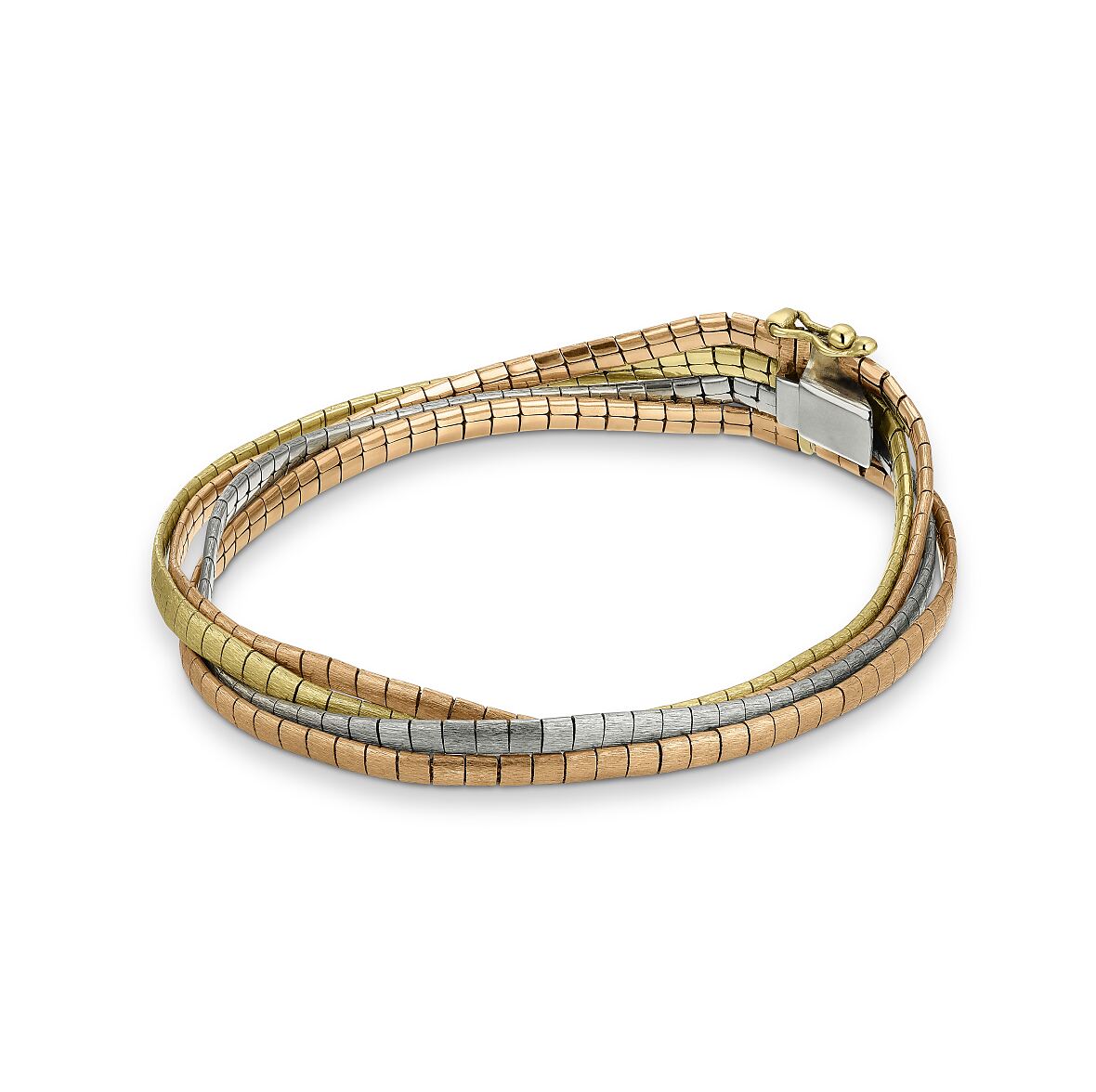 DJ Vintage Armkette Gold  Weiß- Roségold 585,   4-reihig, ca. 20 cm  395-366512
