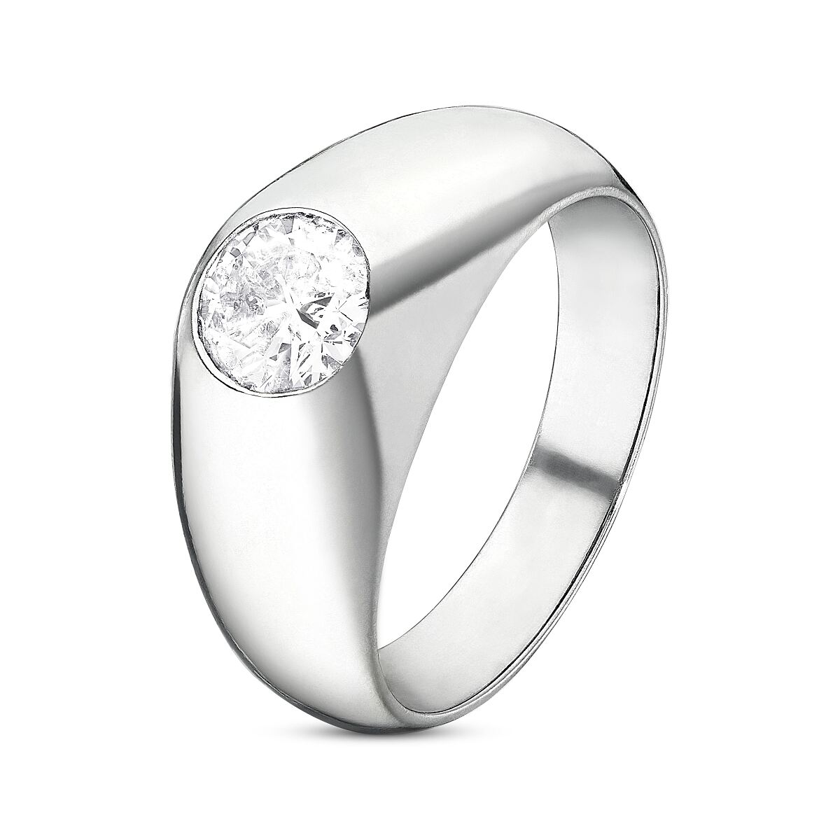 DJ Vintage Ring Weißgold 585,   Brillantsolitär,  zus. ca. 0,90 ct.  301-481199